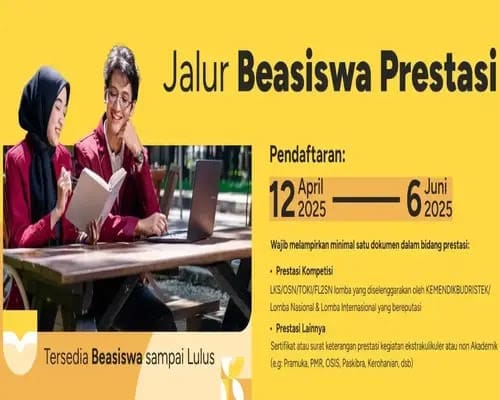 Ayo Kuliah Gratis hingga Lulus di Telkom University 2025, Mendaftar Beasiswa Prestasi Jalur Mandiri, Caranya Mudah, Simak! Ayo Kuliah Gratis hingga Lulus di Telkom University 2025, Mendaftar Beasiswa Prestasi Jalur Mandiri, Caranya Mudah, Simak!
