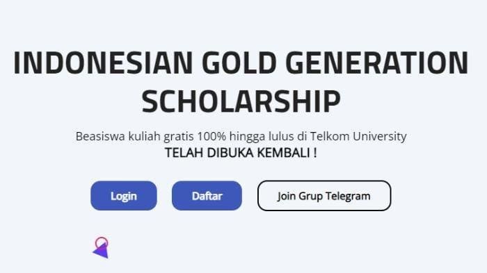 Cara Daftar Beasiswa Indonesian Gold Generation Scholarship, Bisa Kuliah Gratis di Telkom University – Tribun Kaltim