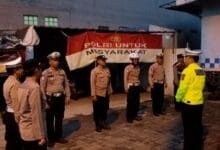 Pengamanan Wisuda Telkom University, Lima Personel Polsek Dayeuhkolot Gabung Apel di Pos Gatur Kersen Bojongsoang